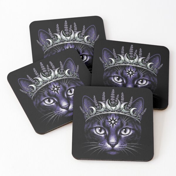 Item preview, Celestial Moon Cat Crown Lavender Stipple Art Witchy Mystic Graphic Shirt designed and sold by TeNovaStudio.