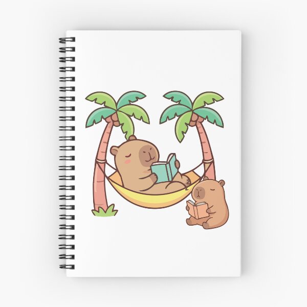 Item preview, Cute Capybara Reading Books Hammock Tropical Palm Trees designed and sold by LensDyn™.