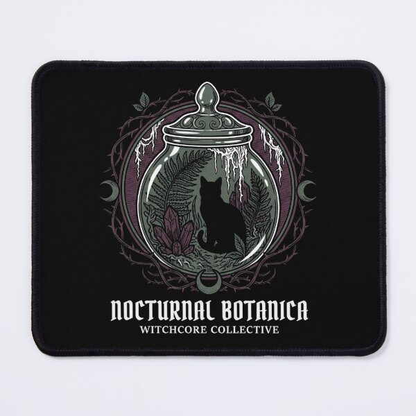Item preview, Nocturnal Botanica Witchcore Collective Black Cat Terrarium Magic Raglan Shirt designed and sold by TeNovaStudio.