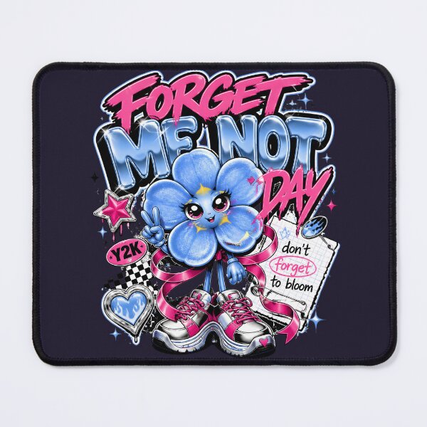 Item preview, Cute Kawaii Forget Me Not Day Y2K Flower designed and sold by CloudyCatArt.