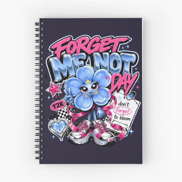Item preview, Cute Kawaii Forget Me Not Day Y2K Flower designed and sold by CloudyCatArt.