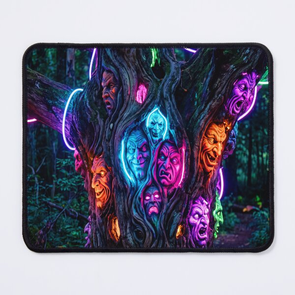 Item preview, NEON DEMONS INSIDE A TREE designed and sold by NOIMION DIGITAL ART.