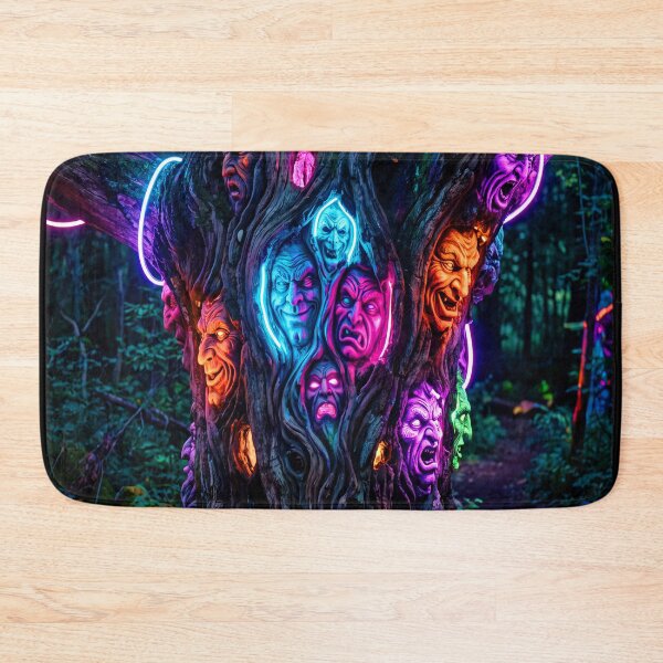 Item preview, NEON DEMONS INSIDE A TREE designed and sold by NOIMION DIGITAL ART.