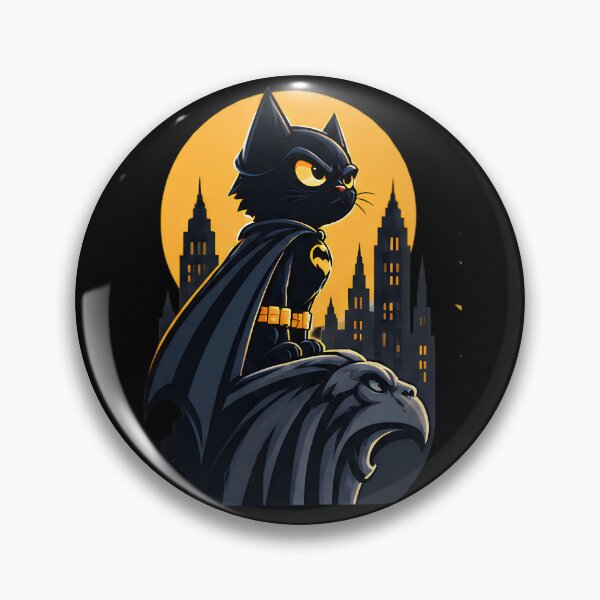 Item preview, Night Guardian Cat - Black Cat Hero City Skyline Cape designed and sold by Retro Whiskers.