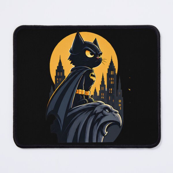 Item preview, Night Guardian Cat - Black Cat Hero City Skyline Cape designed and sold by Retro Whiskers.