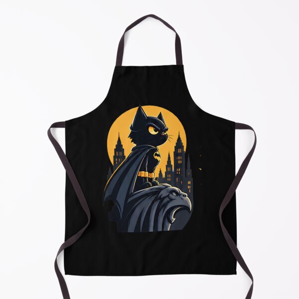 Item preview, Night Guardian Cat - Black Cat Hero City Skyline Cape designed and sold by Retro Whiskers.