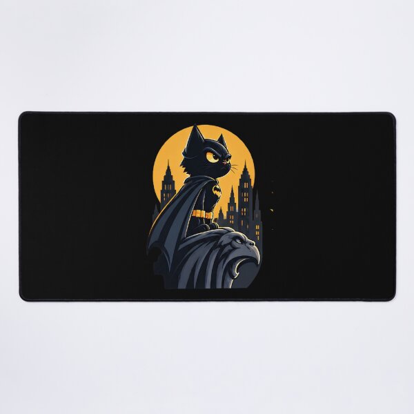 Item preview, Night Guardian Cat - Black Cat Hero City Skyline Cape designed and sold by Retro Whiskers.