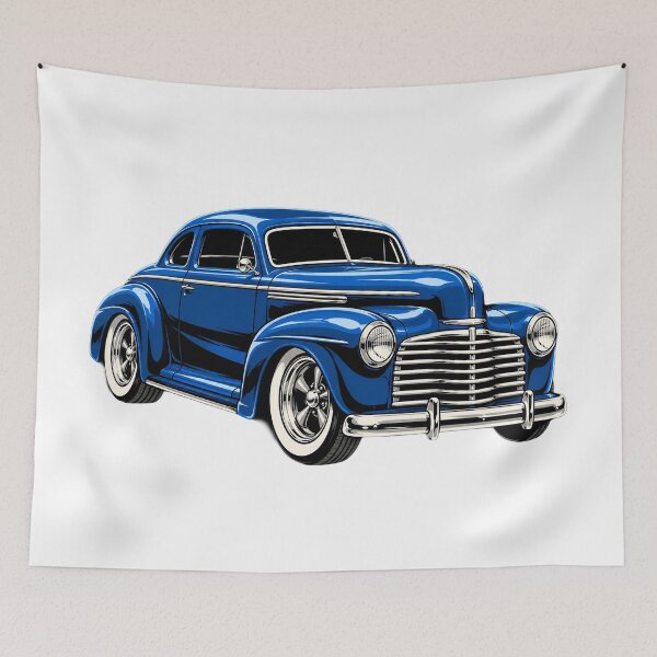 Item preview, Vintage Custom Cruiser - Retro Blue Classic Car Graphic designed and sold by AgdBol.