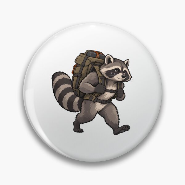 Item preview, Raccoon Rucking With Heavy Backpack designed and sold by Philippa Shop.