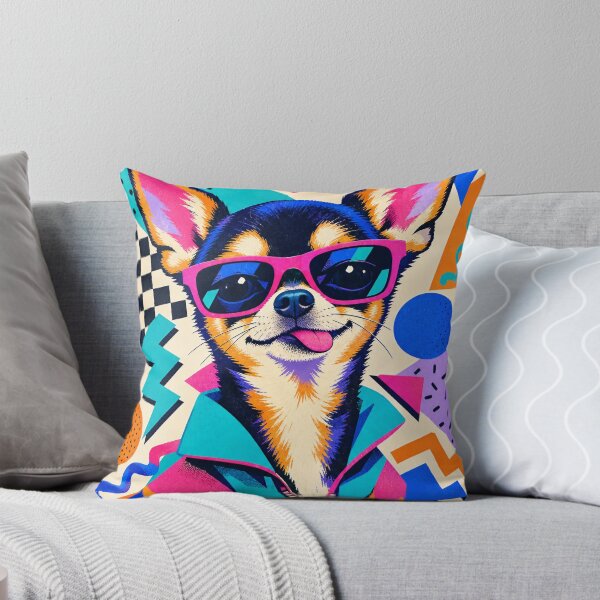 Item preview, 80s Memphis Chihuahua – Colorful Retro Dog Pop Art designed and sold by Jandedan.
