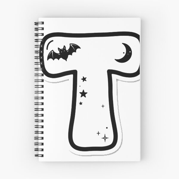 Item preview, Spooky Halloween Letter T Bat Moon designed and sold by remoteart.