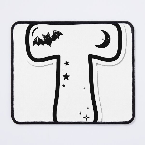Item preview, Spooky Halloween Letter T Bat Moon designed and sold by remoteart.