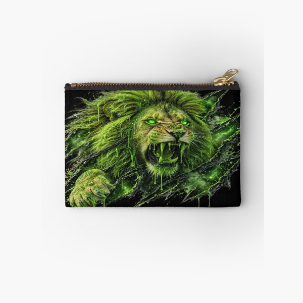 Item preview,  Neon Green Lion Crown Rift - Toxic Cosmic King Art designed and sold by KingofHearts25.