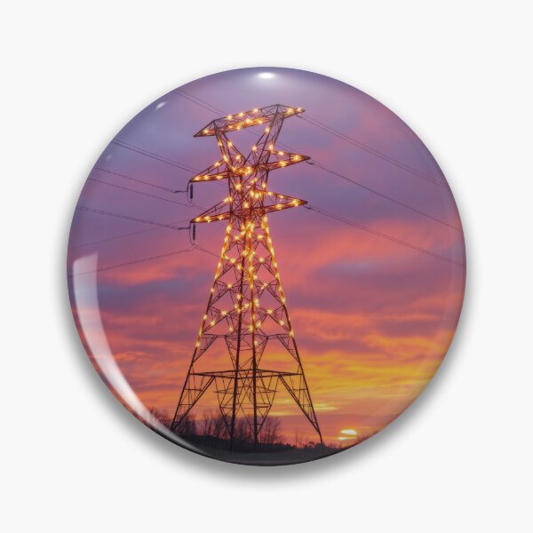Item preview, Electricity Pylon Lights Twilight Sunset designed and sold by Pylon-Bureau.