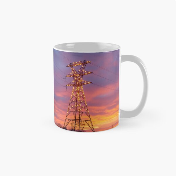Item preview, Electricity Pylon Lights Twilight Sunset designed and sold by Pylon-Bureau.