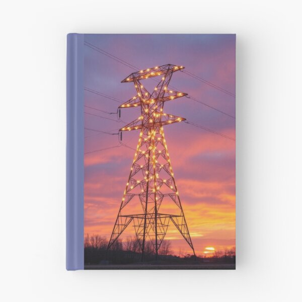 Item preview, Electricity Pylon Lights Twilight Sunset designed and sold by Pylon-Bureau.