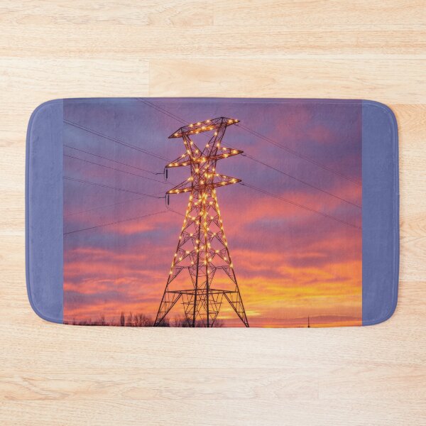 Item preview, Electricity Pylon Lights Twilight Sunset designed and sold by Pylon-Bureau.