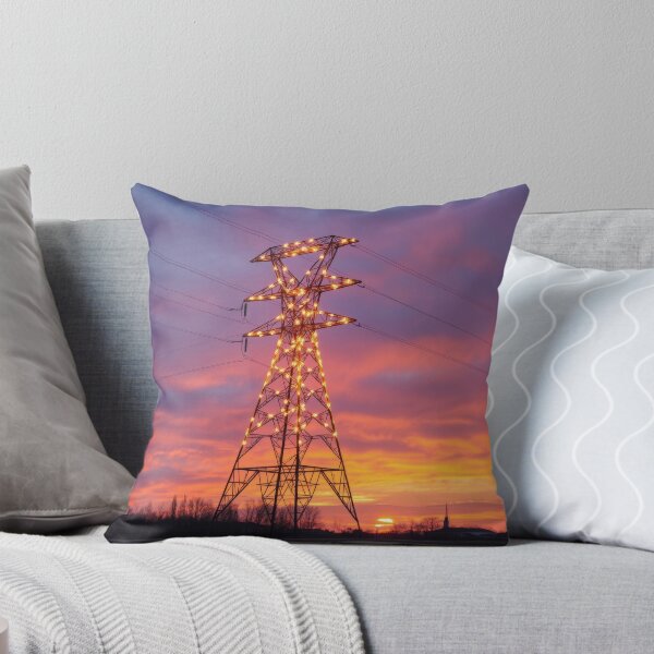Item preview, Electricity Pylon Lights Twilight Sunset designed and sold by Pylon-Bureau.
