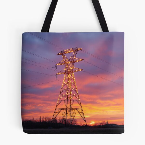 Item preview, Electricity Pylon Lights Twilight Sunset designed and sold by Pylon-Bureau.