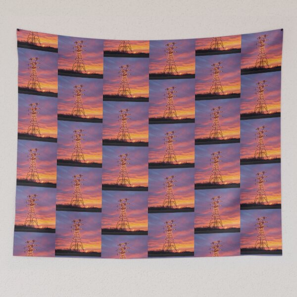 Item preview, Electricity Pylon Lights Twilight Sunset designed and sold by Pylon-Bureau.
