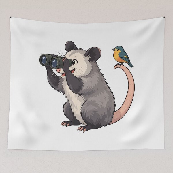 Item preview, Opossum Birder Missing the Bird designed and sold by Philippa Shop.