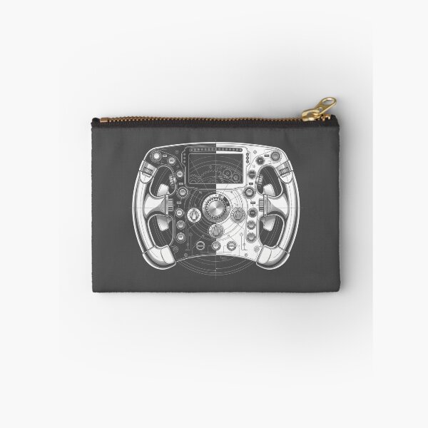 Item preview, Sim Racing Steering Wheel Technical Black and White Graphic designed and sold by KiwiRider.