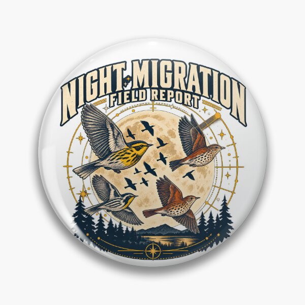 Aperçu de l'œuvre Rapport de terrain sur la migration nocturne - Observation d'oiseaux de nuit : fauvettes et grives d'époque créée et vendue par Neurospicy Trolls.