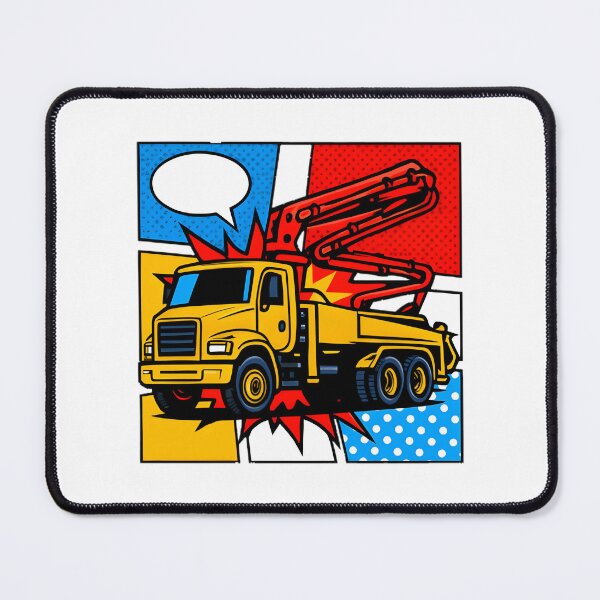 Item preview, Concrete Pump Truck Illustration for Construction Enthusiasts and Industry Professionals designed and sold by HopeHava.
