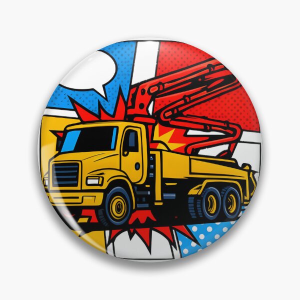 Item preview, Concrete Pump Truck Illustration for Construction Enthusiasts and Industry Professionals designed and sold by HopeHava.