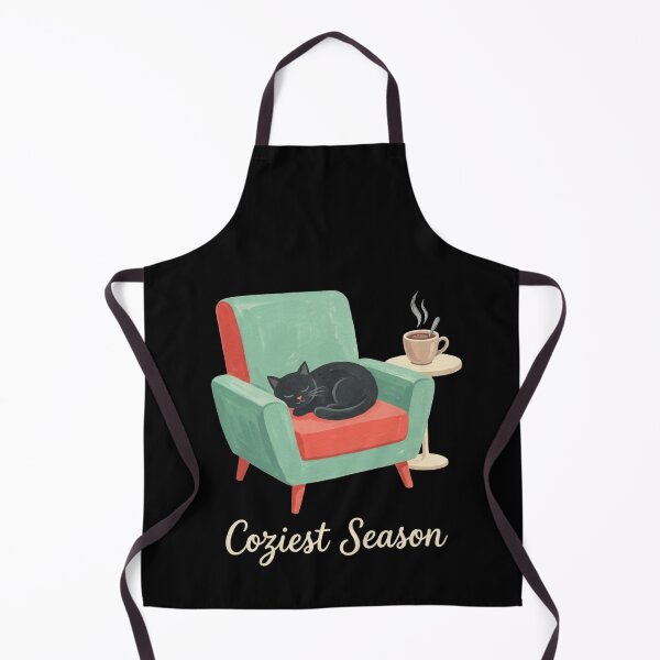 Item preview, Coziest Season Sleeping Black Cat Retro Armchair Coffee Aesthetic Graphic Shirt    designed and sold by TeNovaStudio.