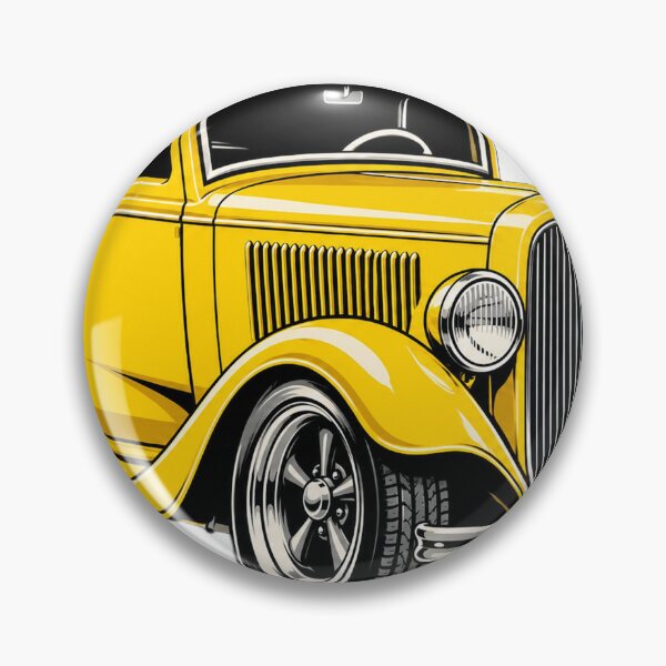 Item preview, Vintage Yellow Hot Rod - Retro Classic Custom Coupe Poster designed and sold by AgdBol.