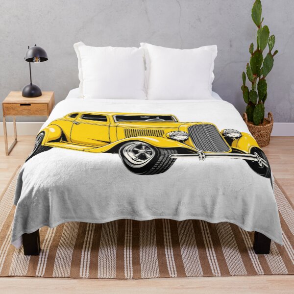 Item preview, Vintage Yellow Hot Rod - Retro Classic Custom Coupe Poster designed and sold by AgdBol.