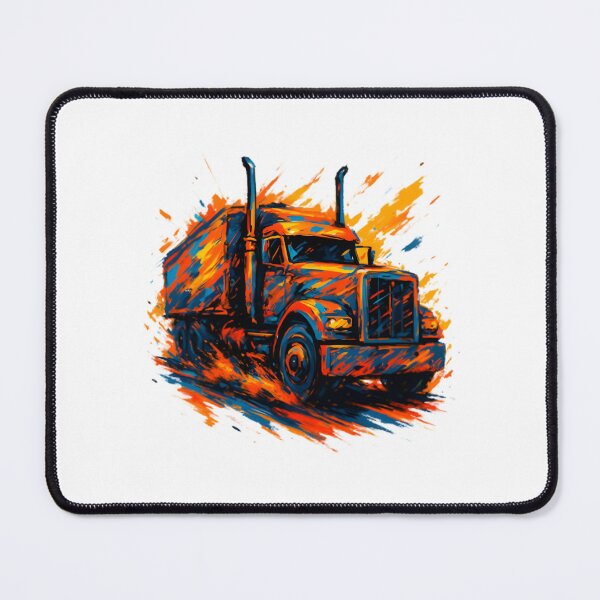 Item preview, Detailed Semi Truck Illustration for Trucking Enthusiasts and Drivers designed and sold by HopeHava.