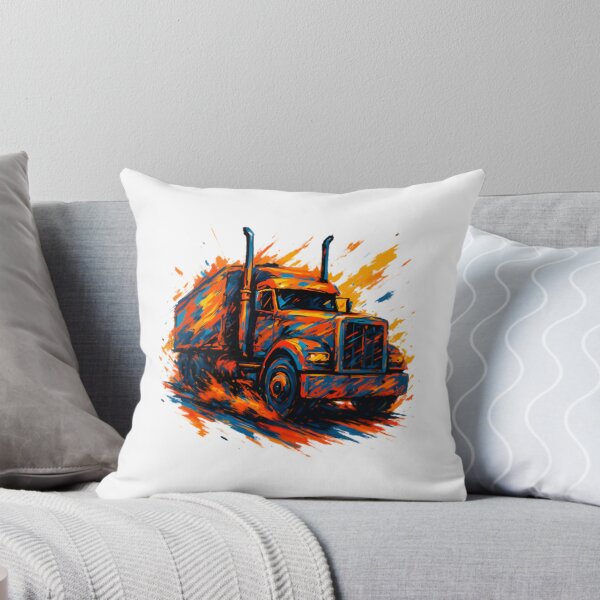 Item preview, Detailed Semi Truck Illustration for Trucking Enthusiasts and Drivers designed and sold by HopeHava.