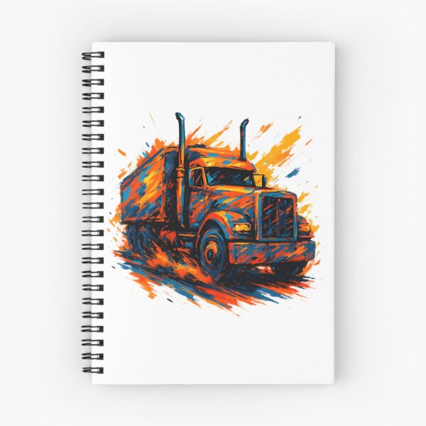 Item preview, Detailed Semi Truck Illustration for Trucking Enthusiasts and Drivers designed and sold by HopeHava.