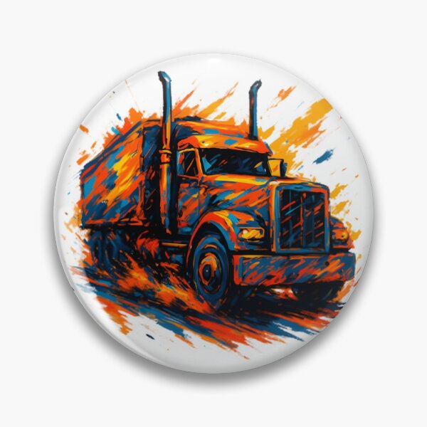 Item preview, Detailed Semi Truck Illustration for Trucking Enthusiasts and Drivers designed and sold by HopeHava.