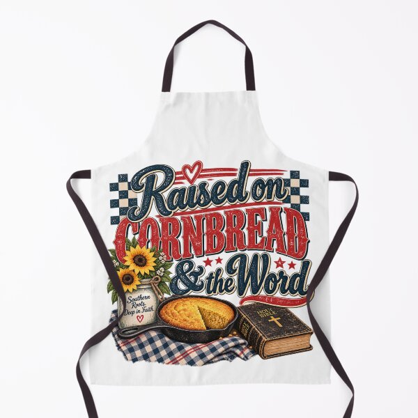 Item preview, Southern Christian Shirt, Raised on Cornbread and the Word Tee, Country Christian Shirt, Southern Woman Faith Shirt, Bible Gift designed and sold by LiveInWorship.