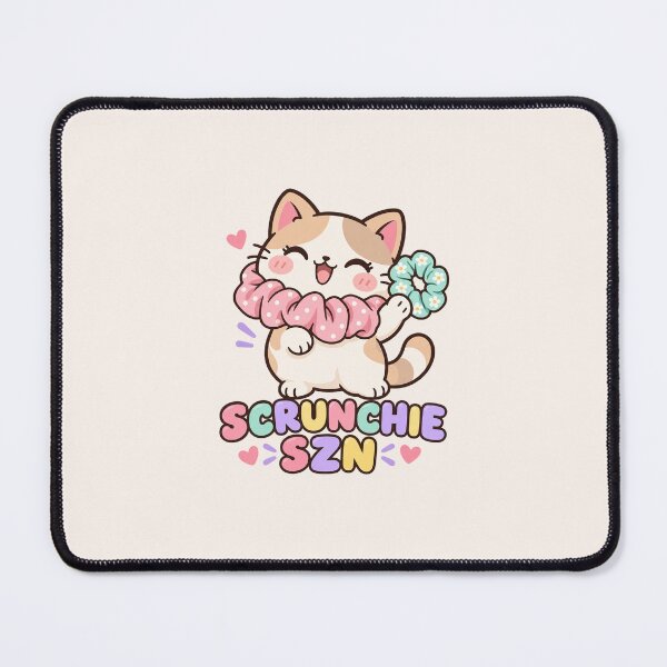 Item preview, Scrunchie SZN Pastel Kawaii Cat Nostalgia Design designed and sold by DmaarGroup.