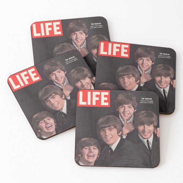 Item preview, Life Magazine Cover The Beatles Vintage Girls Ladies Women Wall Art Poster Print Tee Cushion Mug Shirt designed and sold by Cool Robot Bro..