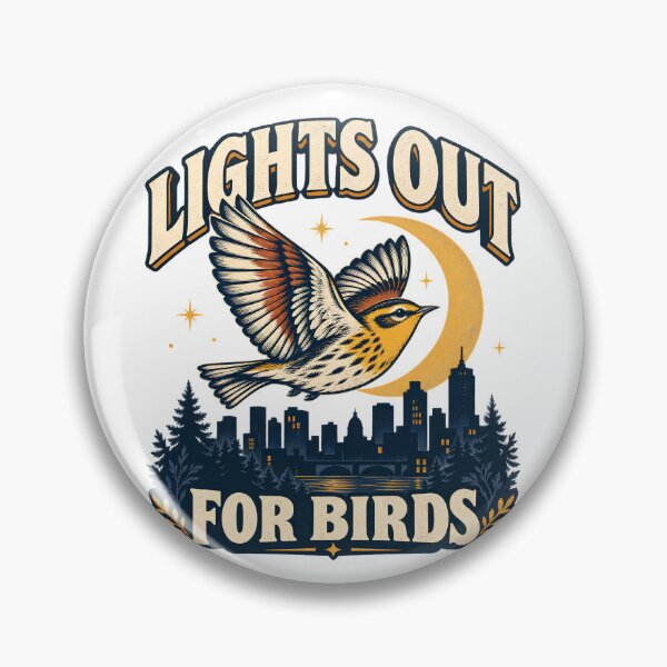 Item preview, Lights Out For Birds - Protect Migratory Birds Vintage Birdwatcher Design designed and sold by Neurospicy Trolls.