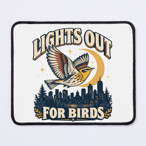 Item preview, Lights Out For Birds - Protect Migratory Birds Vintage Birdwatcher Design designed and sold by Neurospicy Trolls.