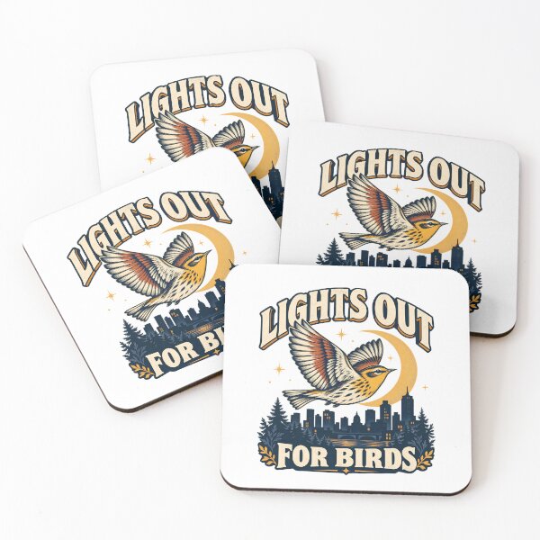 Item preview, Lights Out For Birds - Protect Migratory Birds Vintage Birdwatcher Design designed and sold by Neurospicy Trolls.