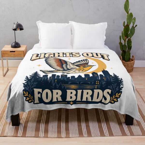 Item preview, Lights Out For Birds - Protect Migratory Birds Vintage Birdwatcher Design designed and sold by Neurospicy Trolls.