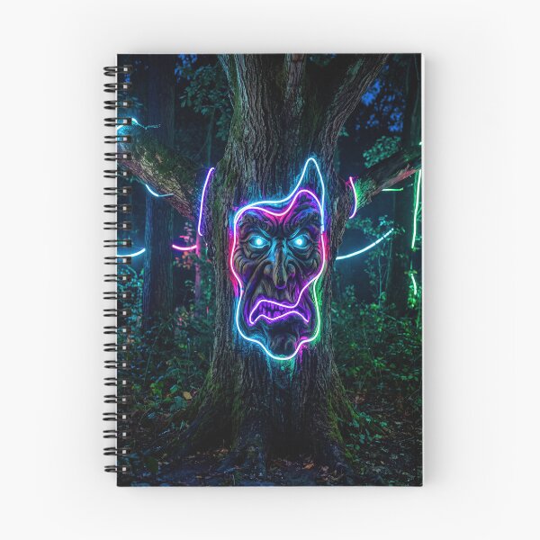 Item preview, NEON FACE ON A TREE designed and sold by NOIMION DIGITAL ART.