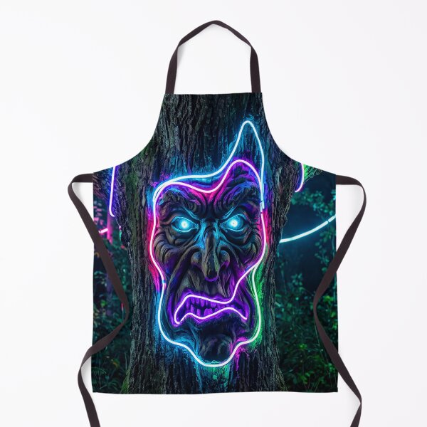 Item preview, NEON FACE ON A TREE designed and sold by NOIMION DIGITAL ART.