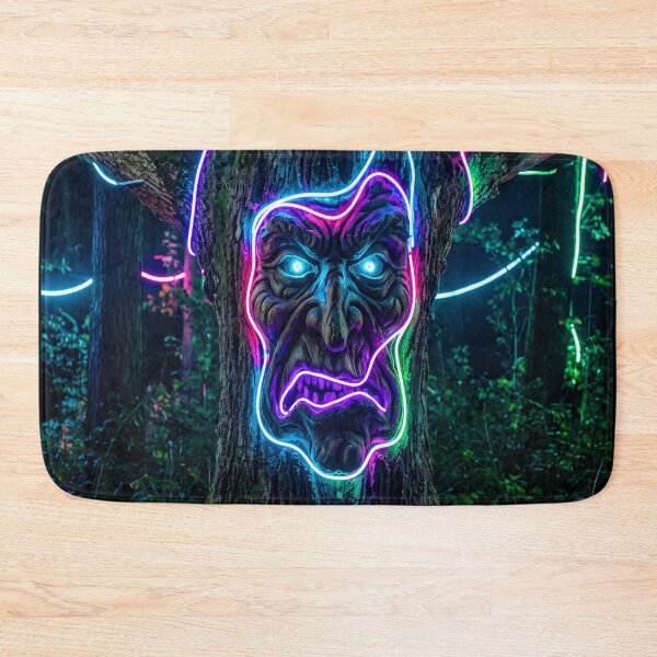 Item preview, NEON FACE ON A TREE designed and sold by NOIMION DIGITAL ART.