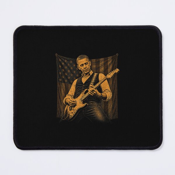 Item preview, obama playing guitar designed and sold by Byhergawaa.