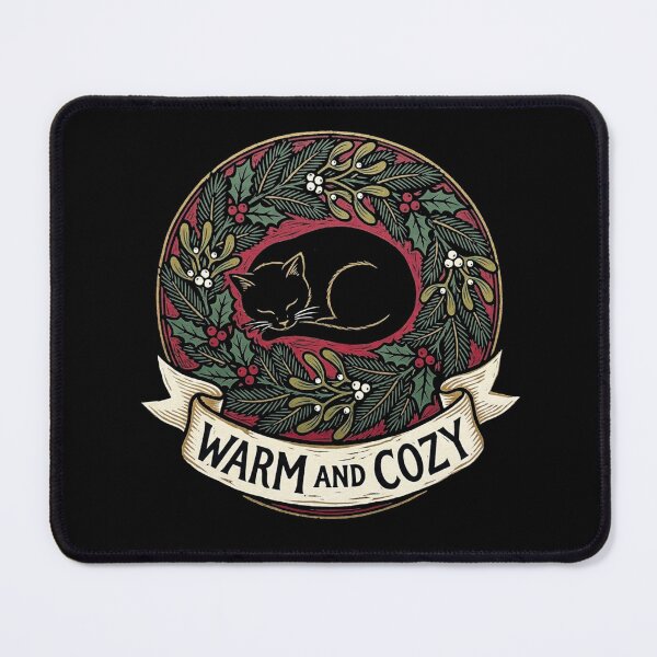 Item preview, Warm And Cozy Sleeping Cat Christmas Wreath Botanical Graphic Shirt designed and sold by TeNovaStudio.