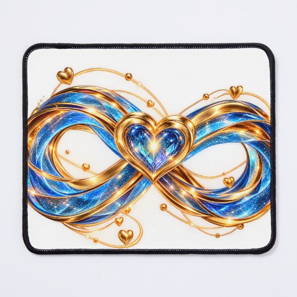 Item preview, Eternal Love Infinity Heart – Luxury Gold & Sapphire Design designed and sold by HoMya.