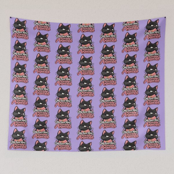 Item preview, My Face Has Already Answered – Sassy Black Cat Side Eye designed and sold by InspireHerTribe.